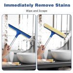2-in-1 Professional Window Squeegee with Long Handle