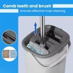 WonderMop Bucket Set with Microfiber Flat Mop