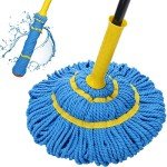 Microfiber Self-Wringing Twist Mop with Long Handle