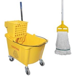 Midoneat Yellow Commercial Mop Bucket with Wheels