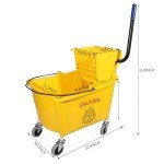 Midoneat Yellow Commercial Mop Bucket with Wheels