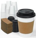 Ginkgo 12 oz Disposable Coffee Cups - 100 Pack