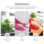 IUCGE Multicolor Reusable Rubber Dishwashing Gloves - 3 Pairs
