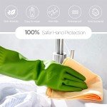 IUCGE Multicolor Reusable Rubber Dishwashing Gloves - 3 Pairs
