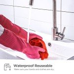 IUCGE Multicolor Reusable Rubber Dishwashing Gloves - 3 Pairs