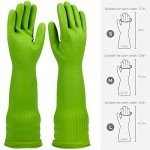 IUCGE Multicolor Reusable Rubber Dishwashing Gloves - 3 Pairs
