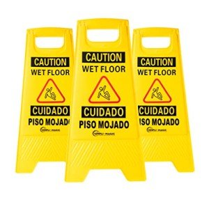Simpli-Magic Yellow Wet Floor Caution Sign - 3 Pack