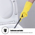 Yellow Rubber Cleaning Gloves - 3 Pairs, Medium