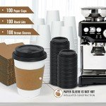 Ginkgo 12 oz Disposable Coffee Cups - 100 Pack