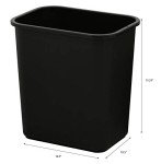 28 Quart Under Desk Trash Can - Black