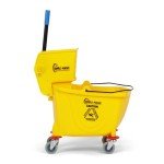 Yellow 35-Quart Mop Bucket with Side Press Wringer