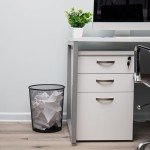 Set of 3 Black Mesh Trash Cans