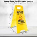 Simpli-Magic Yellow Wet Floor Caution Sign - 3 Pack