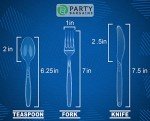 Clear Disposable Cutlery Set - 360 Pieces