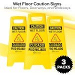 Simpli-Magic Yellow Wet Floor Caution Sign - 3 Pack