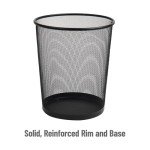 Set of 3 Black Mesh Trash Cans