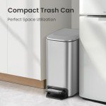 Cesun 6L Stainless Steel Step Trash Can