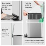 Cesun 6L Stainless Steel Step Trash Can