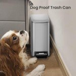 Cesun 6L Stainless Steel Step Trash Can