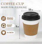 Ginkgo 12 oz Disposable Coffee Cups - 100 Pack