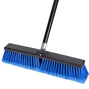 Heavy-Duty 18" Outdoor Push Broom with 63" Handle