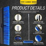 Heavy-Duty 18" Outdoor Push Broom with 63" Handle