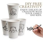 Ginkgo 12 oz Disposable Coffee Cups - 100 Pack
