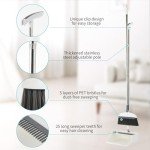 Broom and Dustpan Set with Long Handle