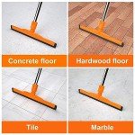 Heavy-Duty Floor Squeegee with 62" Adjustable Handle