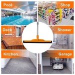 Heavy-Duty Floor Squeegee with 62" Adjustable Handle