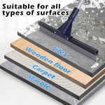 Heavy-Duty 18'' Squeegee Broom with Telescopic Handle