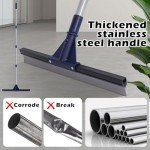 Heavy-Duty 18'' Squeegee Broom with Telescopic Handle