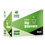 Black Disposable Sip Stirrers - 1000 Count