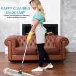 JINCLEAN 24" Industrial Cotton Dust Mop with Steel Handle
