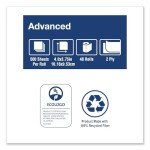 Tork Advanced 2-Ply Bath Tissue Roll, 500 Sheets
