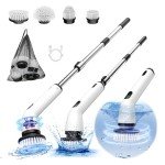 Cordless Electric Scrubber with 8 Brush Heads