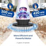 Cordless Electric Scrubber with 8 Brush Heads