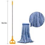 3-Pack 56-Inch Stainless Steel Mop Handles with Heads