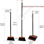 Long-Handled Broom and Dustpan Combo Set