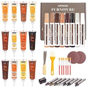 Wood Furniture Repair Kit with Fillers and Markers