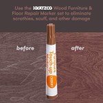 Katzco Furniture Repair Kit: 34 Wood Markers & Wax Sticks