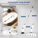 Cordless Electric Scrubber with 8 Brush Heads