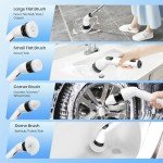 Cordless Electric Scrubber with 8 Brush Heads