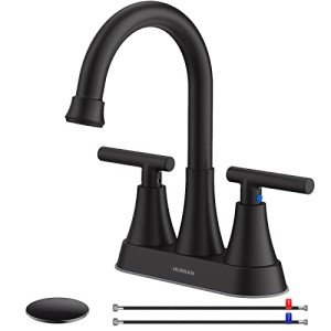 Matte Black 2-Handle Bathroom Sink Faucet