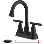 Matte Black 2-Handle Bathroom Sink Faucet