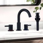 Matte Black Widespread Bathroom Faucet with Drain