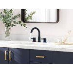Matte Black Widespread Bathroom Faucet with Drain