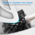 Toilet Brush and Plunger Set for Deep Cleaning