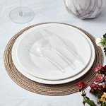 Clear Plastic Disposable Cutlery Set - Forks, Spoons, Knives