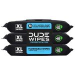 Dude Dispenser Flushable Wet Wipes - Pack of 3